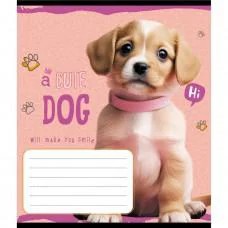 Зошит учнівський "Милий цуценя" 012-520132L-2 в лінію, 12 аркушів