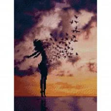 Алмазная мозаика "Свободная душа" Strateg HX070 30х40 см