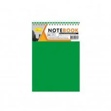 Блокнот А6 В-БП6-80, 80 листов, пружина сверху Зеленый
