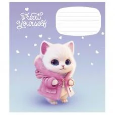 Тетради ученические "Cute little animals" 012-3333K-2 в клетку, 12 листов