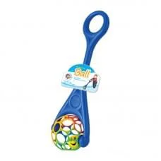 Дитяча каталка на палиці 3201(Blue) куля з брязкальцем, 61х19х14 см