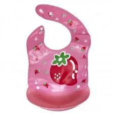 Детский слюнявчик Трактор MGZ-0602(Pink) со съемным карманом