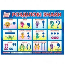 Навчальний плакат Розділові знаки 15104144 формат 50 х 70 см