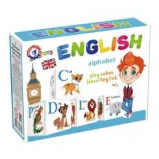 Дитячий розвиваючий набір кубиків "Англійська абетка" 1325TXK 12 кубиків