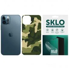 Защитная гидрогелевая пленка SKLO Back (тыл)Camo для Apple iPhone XS Max (6.5") Зеленый / Army Green