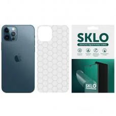 Защитная гидрогелевая пленка SKLO Back (тыл)Transp. для Apple iPhone XS Max (6.5") Прозорий / Соты