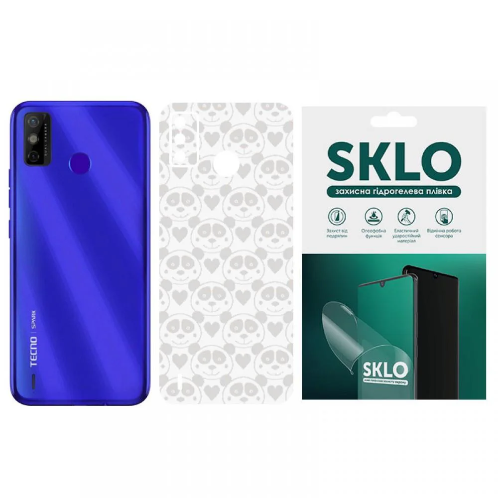Захисна плівка SKLO Back (тил) Transp. для TECNO Camon 19 Neo Прозорий / Панды