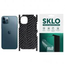 Защитная гидрогелевая пленка SKLO Back (тыл+грани) Snake для Apple iPhone XS Max (6.5") Черный