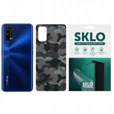 Защитная гидрогелевая пленка SKLO Back (тыл)Camo для Realme 3 Pro Серый / Army Gray