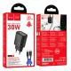МЗП Hoco N63 Gentle PD30W+QC3.0 (1USB-A/1C) + кабель Type-C to Type-C Black