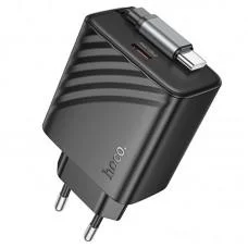 МЗП Hoco N57 Full PD20W with retractable cable Type-C (2USB-C) Black