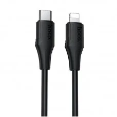 Дата кабель Hoco X124 Bien silicone Type-C to Lightning 27W (1m) Black