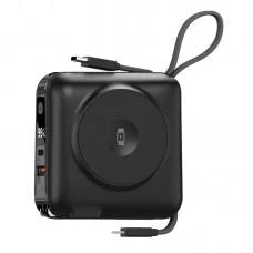 Портативний ЗП Power Bank WIWU Wi-P051 6 in 1 PD45W з БЗП+iWatch 15000 mAh Black