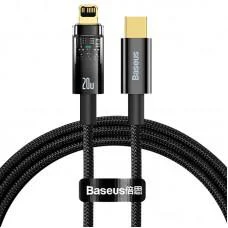 Дата кабель Baseus Explorer Auto Power-Off Fast Charging Type-C to Lightning 20W (1m) (CATS000001)