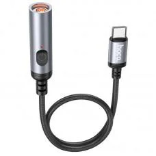 Портативний прикурювач запальничка Hoco UA30 Type-C Black