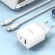 МЗП Hoco C80A Plus Rapido PD20W+QC3.0 (1USB-A/1C) + кабель Type-C to Lightning White