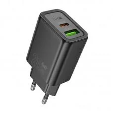 МЗП Hoco N61 Gentle PD20W+QC3.0 (1USB-A/1C) Black