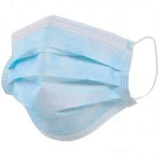 Маска хірургічна 3-шарова з фіксатором для носу (упаковка 50 шт.) Блакитний