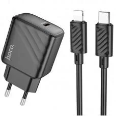 МЗП Hoco CS22A Value PD30W (1USB-C) + кабель Type-C to Lightning Black