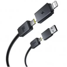 Дата кабель Baseus Versatile Two-for-Two USB/Type-C to Type-C/Lightning 60W (0.6m) (P10383000)