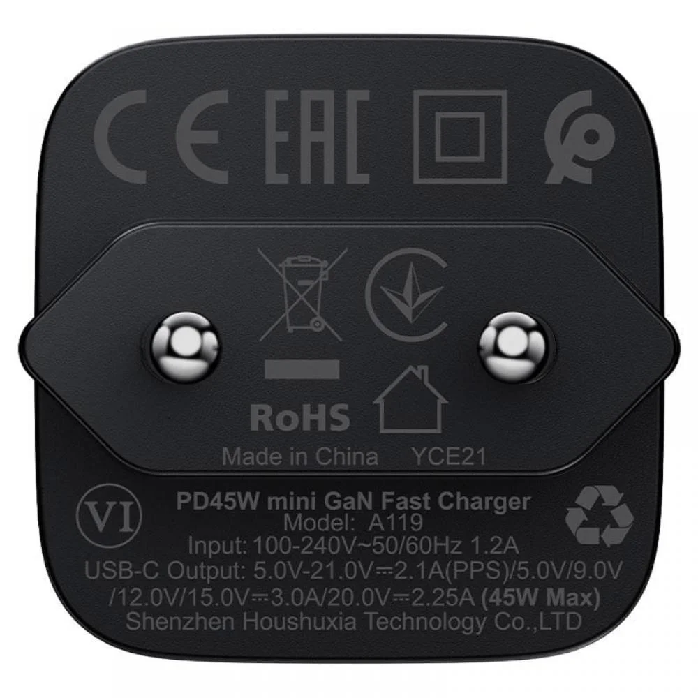 МЗП Acefast A119 PD45W GaN (1USB-C) Black