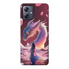 TPU чохол Demsky Girl and dragon для Motorola Moto G54