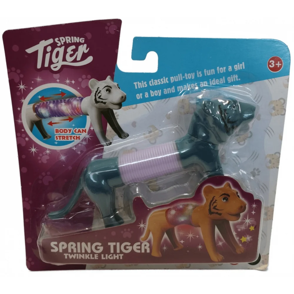 Развивающая сенсорная игрушка Jia Yue Toys Тигр Pop Tube, антистресс, гофра, светится, SS7029 (в ассортименте)