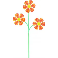 Вітрячок вертушка, квітка 3 шт., діаметр 9 см, паличка 20 см, 15x19x2 см/28x9x2 см (В асортименті)