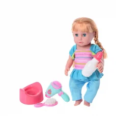 Кукла типа Беби Борн, 34 см, горшок, бутылка, фен, гребешок, звук, пьет-писяет (в ассортименте)