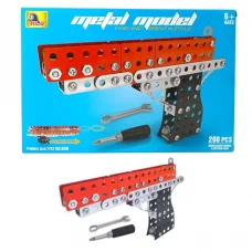 Конструктор Метал Пістолет, інструменти, резинки, 200-210 деталей, (В асортименті)