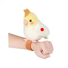 Папуга на руку, 15 см, звук, повторюшка, браслет, плюшевий, 933-144-145E (В асортименті)