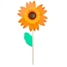 Вітрячок вертушка, квітка, діаметр 30 см, паличка 50 см (дерев’яна), 30x30x2 см