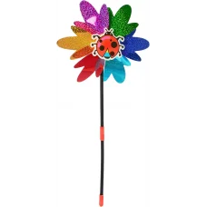 Вітрячок маленький, квітка, діаметр 19.5 см, паличка 36 см, фольга, 2 шт. в упаковці (В асортименті)