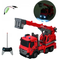 Пожежна машина на радіокеруванні, 33 см, світло, вишка, 43x23.5x13 см, YJ-119-1-2