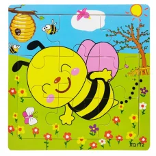 Дерев'яна іграшка Пазли 12 видів, 14,5-14,5 см /300/