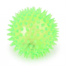 Гумовий м'яч-стрибунець з шипами 14-46, світло, діаметр 6,5 см, /576-24/
