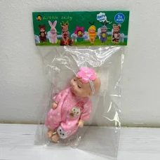 Пупс висота 11см, тіло — пластик, голова гума, знімний одяг, рухомі елементи, в пакеті, в п/е, МІКС ВИДІВ /800-2/