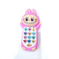 Телефон мобільний Labubu, 15см, музика, звук(англ), світло, шнурок, на бат-ці, (2кольори) /12/144/12шт в кор. 27-16-18см